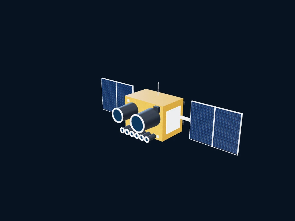 夸父一号 / ASO-S — 夸父一号 / ASO-S — 非官方科普示意 · 3D model preview