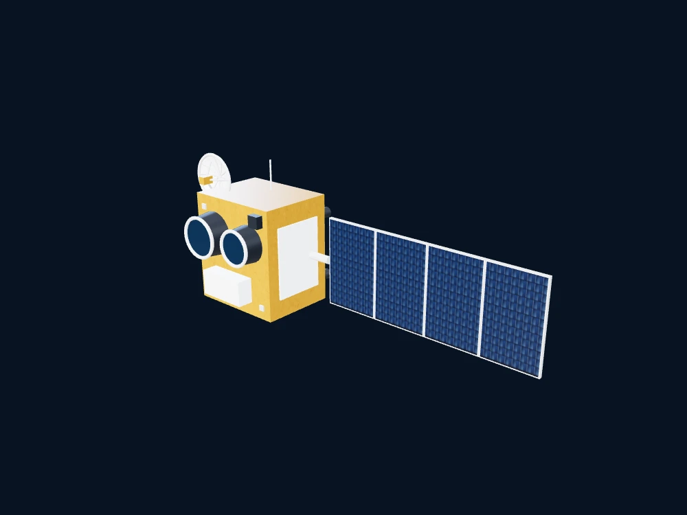 FENGYUN 3A — 风云三号 A/B / FY-3A/B — 非官方科普示意 · 3D model preview