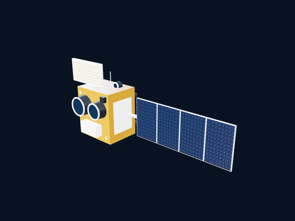 FENGYUN 3E — 风云三号 E / FY-3E — 非官方科普示意 · 3D model preview