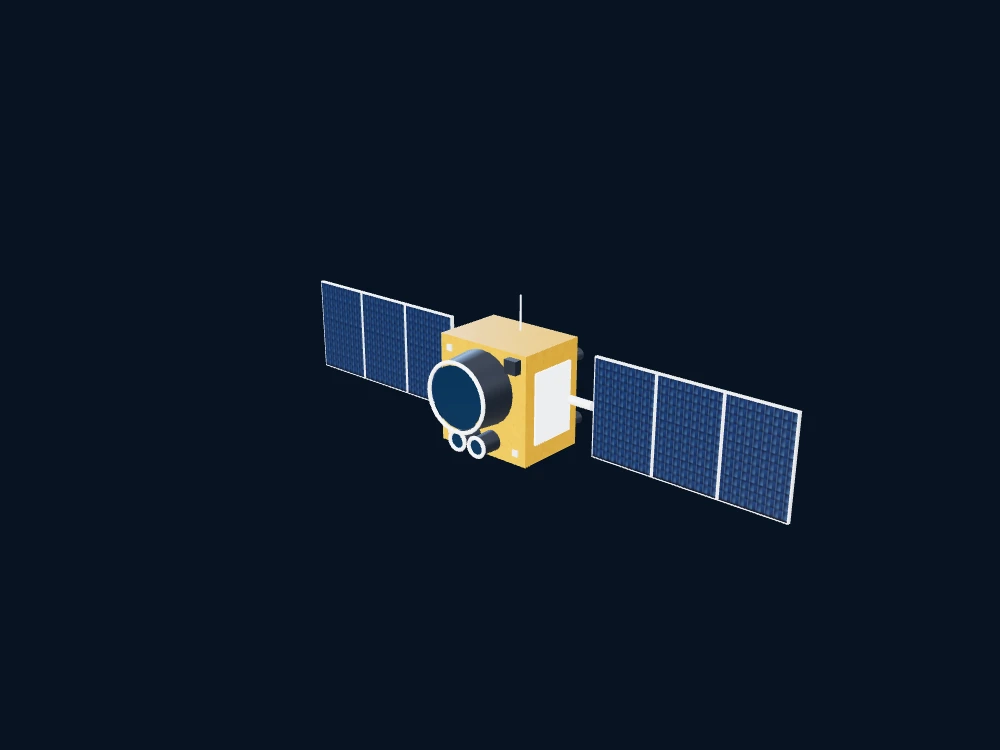 高分六号 / GAOFEN-6 — 高分6号系列 / Gaofen-6 — 非官方科普示意 · 3D model preview