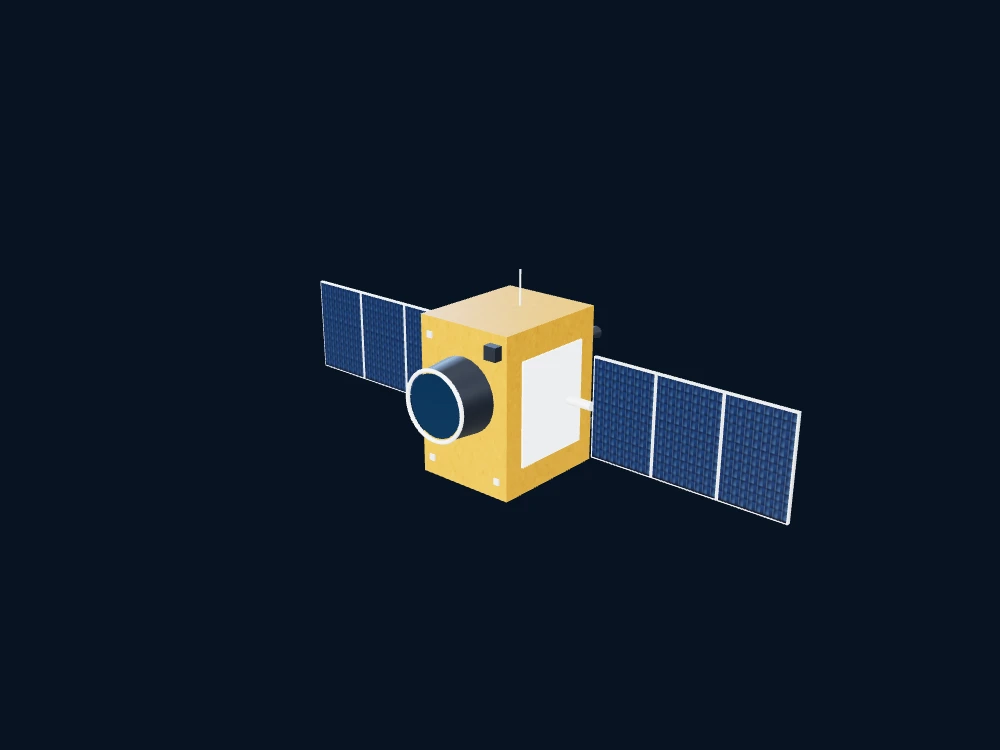 GAOFEN-8 — 高分8号系列 / Gaofen-8 — 非官方科普示意 · 3D model preview