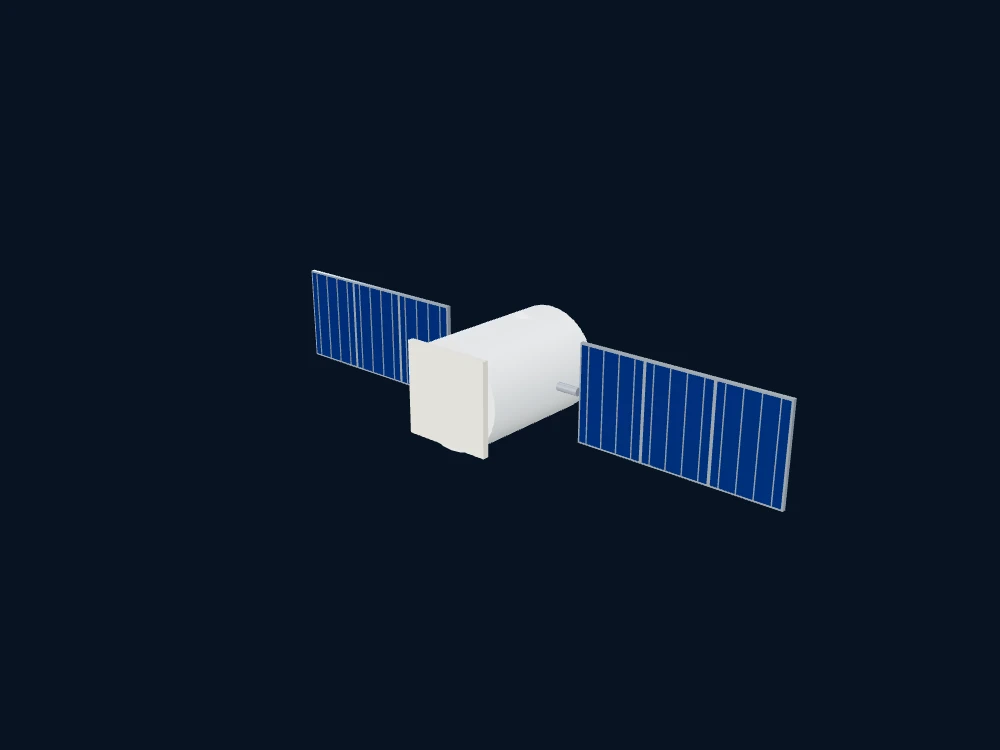 GLONASS-K 导航卫星代表构型 — GLONASS-K 导航卫星代表构型 — 非官方科普示意 · 3D model preview