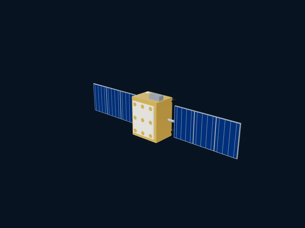 GPS 导航卫星代表构型 — GPS 导航卫星代表构型 — 非官方科普示意 · 3D model preview